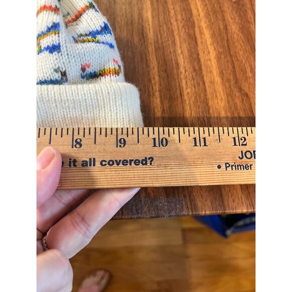 Retro Hand Knit Beanie Cathy Colorful Festive Holiday Preppy Classic Handmade - Picture 9 of 9